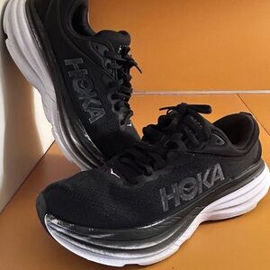 Hoka Black and White Women's Sneakers